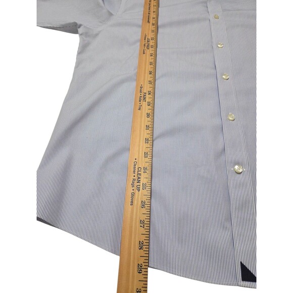 Untuckit Button Shirt Men's XL Blue White Stripe Wrinkle Free 100% Cotton I5.2 - Picture 6 of 12